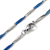 201 Stainless Steel Bar Link Chain Necklaces for Men Women NJEW-G112-07E-BLP-3