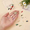 34Pcs 17 Styles Natural Shell & Natural Pearl & Gemstone Pendants PALLOY-BC00008-3