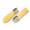 Natural Yellow Jade Pointed Big Pendants G-Z055-01P-19-2