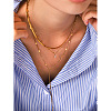 304 Stainless Steel Pave Clear Cubic Zirconia Teardrop Long Tassel Pendant 3 Layer Chain Necklaces for Women WGE5E69-01-4