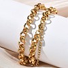 7MM 304 Stainless Steel Rolo Chain Necklaces for Women Men NJEW-Z115-01G-3
