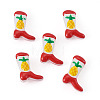 5Pcs Boot Baking Paint Glass Enamel  Beads LAMP-TADJ0001-08I-3