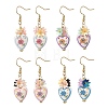 Handmade Porcelain & Resin Dangle Earrings EJEW-JE07490-3