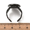 Spiral 304 Stainless Steel Cuff Ring Components STAS-P454-02E-B-3