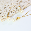 Round Plastic Imitation Pearl Earrings & Pendant Necklaces Sets for Women SY8055-3