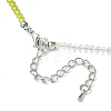Faceted Rondelle Glass Beaded Necklace for Women NJEW-M208-01B-5