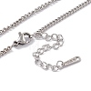 201 Stainless Steel Curb Chain Necklace for Men Women NJEW-P268-A27-1X5-3