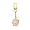 304 Stainless Steel Macrame Chain Pouch Empty Stone Holder Pendant Decoration HJEW-JM02080-4