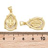 Brass Shell Pendants CU-CBA9482-05G-05-3
