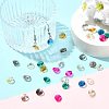 160Pcs 8 Colors Glass Charms RGLA-FS0001-24-5