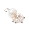 Potato Natural Cultured Freshwater Pearl Pendants PALLOY-JF04749-02-3