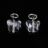 Faceted Transparent Glass Charms GLAA-T024-06M-2