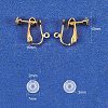 Brass Clip-on Earring Findings and Plastic Ear Clip Pad DIY-PH0018-02-2