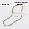 Duo Tone 304 Stainless Steel Round Mesh Chain Necklaces for Men Women IZ7438-6-1