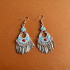 Ethnic Style Alloy & Resin Tassel Chandelier Earrings for Women WG9E5ED-01-1