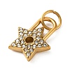 304 Stainless Steel Rhinestone Pendants RB-CBA324D-01G-13-2