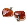 Dyed & Heated Natural Carnelian Pendants G-G147-03P-2