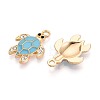 Alloy Rhinestone and Enamel Pendants PALLOY-T092-40G-2