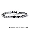 Synthetic Non-magnetic Hematite Beads Stretch Bracelets for Men RL7655-13-1