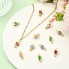 12Pcs 4 Colors Rack Plating Alloy Enamel Charms FIND-YW0012-51-4