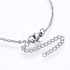 304 Stainless Steel Initial Pendant Necklaces NJEW-H486-30P-4