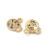Brass Micro Pave Cubic Zirconia Charms KK-C099-01A-G-2
