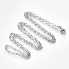 Brass Cable Chain Necklaces X-MAK-T006-05B-2