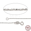 Anti-Tarnish Trendy Unisex Rhodium Plated 925 Sterling Silver Chain Necklaces STER-M034-B-19-1