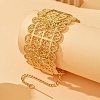 Flower Pattern Zinc Alloy with Crystal Rhineston Bangles FS-WG1639C-01-3