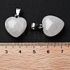 Natural White Jade Charms HEAR-PW0001-057-03-2