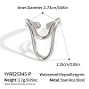 Adjustable 304 Stainless Steel Open Cuff Rings for Women SZ1207-6-1
