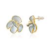 Flower Brass Enamel Stud Earrings FS-WGDDC1E-01-2