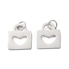 304 Stainless Steel Pendants STAS-E530-01P-1