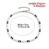 Bohemian Black and White Polymer Clay Heishi Beaded Necklaces for Men DR8717-2