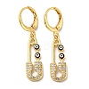 Real 18K Gold Plated Brass Dangle Leverback Earrings EJEW-L269-016G-08-1