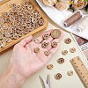100Pcs 2 Styles Natural Coconut Buttons BUTT-ME0001-22-3