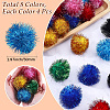 32Pcs 8 Colors Faux Fur Soft Sequins Pompom Ball DIY-SC0033-96-2