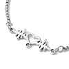 Adjustable 304 Stainless Steel Box Chain Slider Bracelets BJEW-JB10218-3