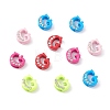 Spray Painted Zinc Alloy Slide Charms ALRI-WH0005-13G-1