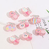 Printed Opaque Acrylic Beads OACR-P035-02A-M-1