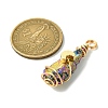 2Pcs Electroplated Natural Quartz Crystal Dyed Copper Wire Wrapped Pendants PALLOY-JF03171-01-2