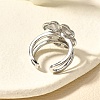 Brass Cuff Rings for Women RJEW-Q008-08P-5