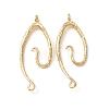 Textured Brass Connect Charms KK-CBAD6B8-02G-1