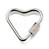 Non-Tarnish 304 Stainless Steel Screw Carabiner Lock Charms STAS-K195-02P-1