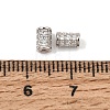 925 Sterling Silver Micro Pave Clear Cubic Zirconia Beads SE-CBAF1B2-13B-P-2