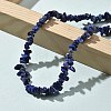 Natural Lapis Lazuli Chip Beaded Necklaces for Men Women NJEW-G159-01Y-2