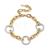 Two Tone 304 Stainless Steel Link Bracelets BJEW-P396-01C-A-4