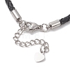 3MM Round Braided Leather Bracelet Making AJEW-JB01541-01-4