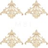 Natural Solid Wood Carved Onlay Applique Craft WOOD-FH0001-28-1