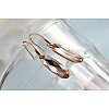 Oval Three Times of Real Rose Gold Plated Fashion Alloy Austrian Crystal Dangle Earrings EJEW-AA00057-58B-2